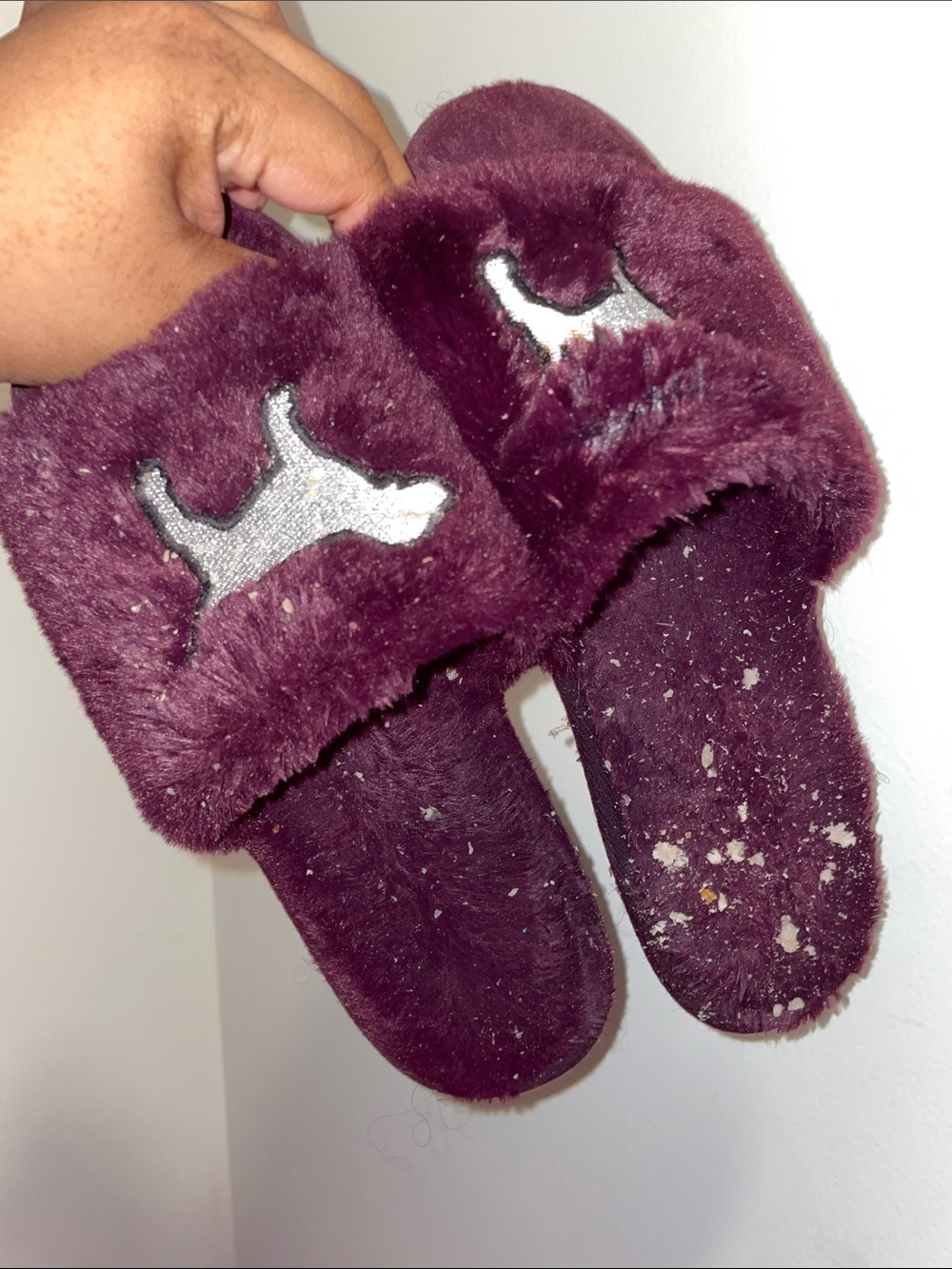 Plush Slippers- well worn
